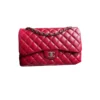 Chanel Classic Jumbo Flap Red Quilted Caviar Leather Silver tone Hardware