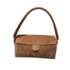 Chanel Clutch With Chain Camel Suede Lambskin Gold Tone Hardware