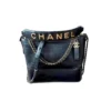 Chanel Gabrielle Medium Black Crocodile Embossed Calfskin Hobo Bag