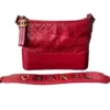 Chanel Gabrielle Medium Red Crinkled Calfskin Hobo Bag