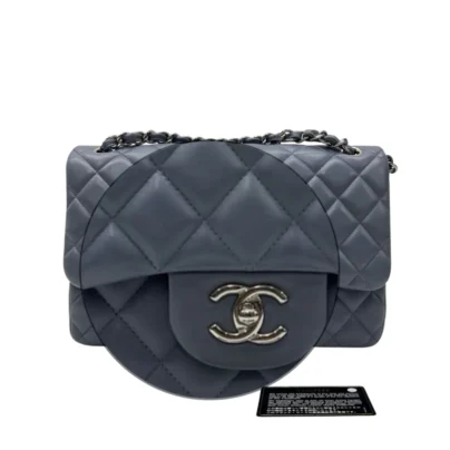 Chanel Jumbo Classic Double Flap Blue Lambskin Silver Hardware new