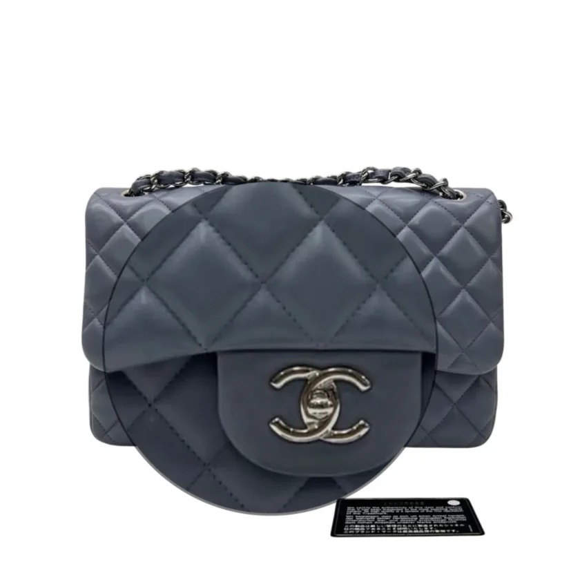 Chanel Jumbo Classic Double Flap Blue Lambskin Silver Hardware new