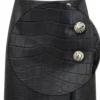 Chanel Midi Skirt Charcoal Black Crocodile Embossed Calfskin Metiers D'art 2026 detail