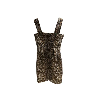 Chanel Midi Sleeveless Animal print Brown Black White Dress Metiers D'art 2026