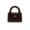 Chanel Mini Kelly Brown Lambskin Shopping Bag