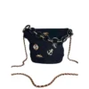 Chanel Paris Hamburg Navy Quilted Sailor Charms Bucket Bag