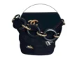Chanel Paris Hamburg Navy Quilted Sailor Charms Bucket Bag cc strap detail