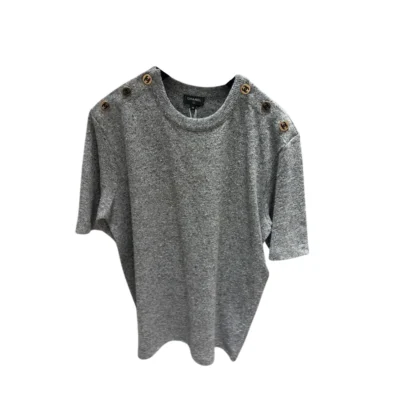 Chanel Short sleeved grey knit top