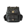 Chanel Small Duma Backpack Black Caviar Leather Gold Hardware