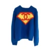 Chanel Superman Sweater Knit Blue Red Yellow Cashmere Pullover