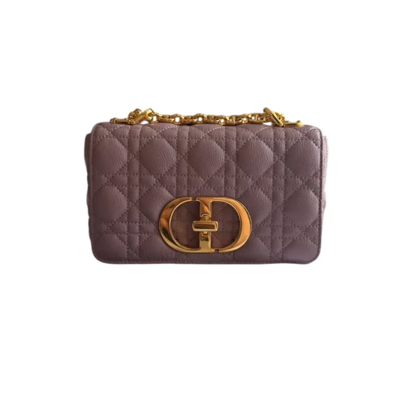 Christian Dior CD Caro Small Bag in Pink Calfskin Gold tone hardware