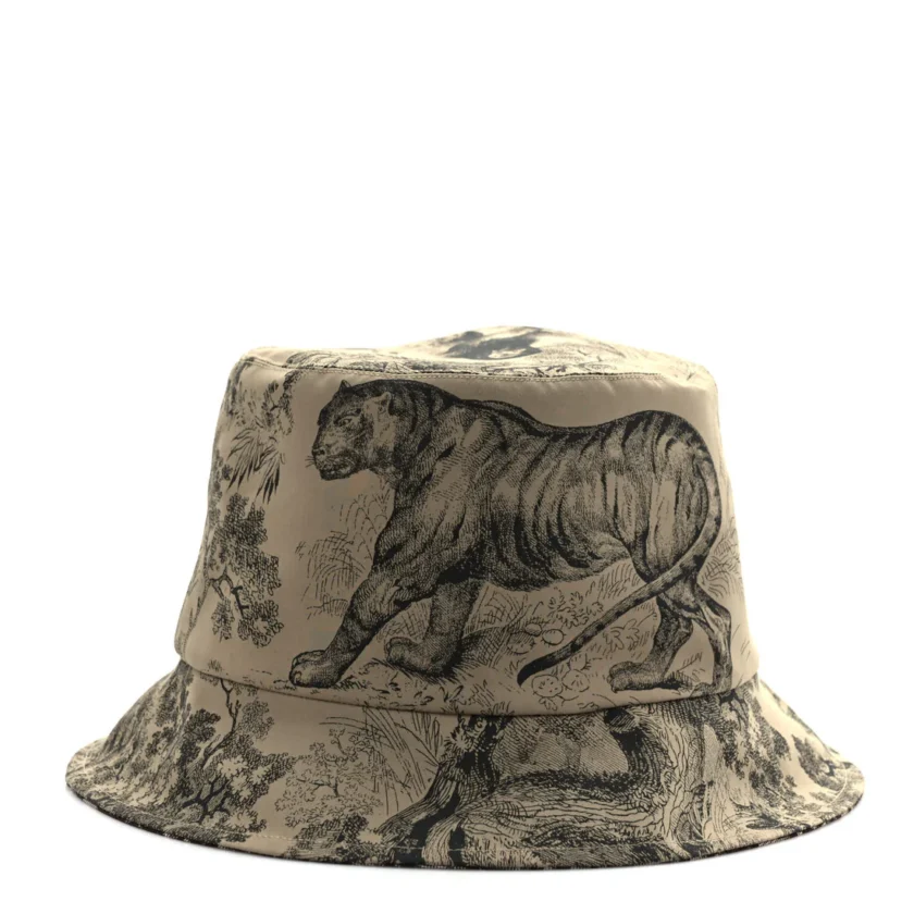 Dior Oblique Toile de Jouy Reversible Teddy D Small Brim Bucket Hat interior print