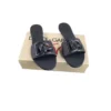 Dolce and Gabbana Black D&G Rubber Flat Sandals FR39