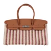 Hermes Birkin Light 39 Gold Swift and Multicoloured Toile Palladium Hardware