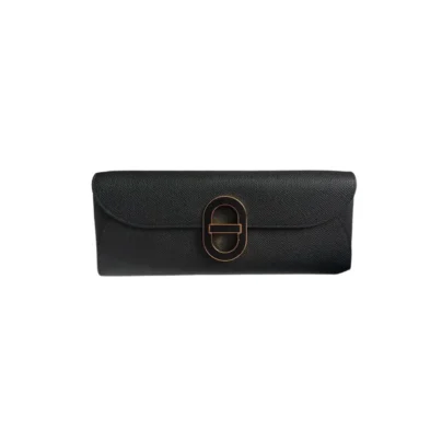Hermès Chaine D'ancre Maillon To Go Black Epsom Wallet