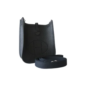 Hermes Evelyne Bag Black Clemence Palladium Hardware 2