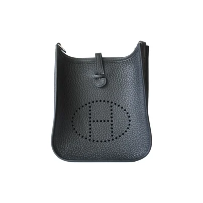 Hermes Evelyne Bag Black Clemence Palladium Hardware