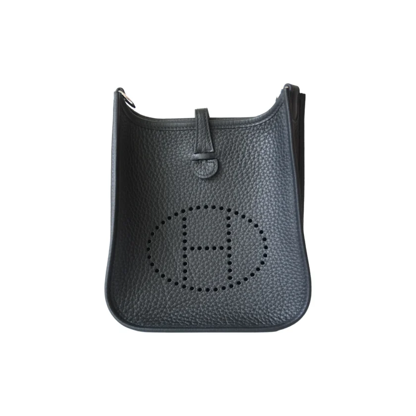Hermes Evelyne Bag Black Clemence Palladium Hardware