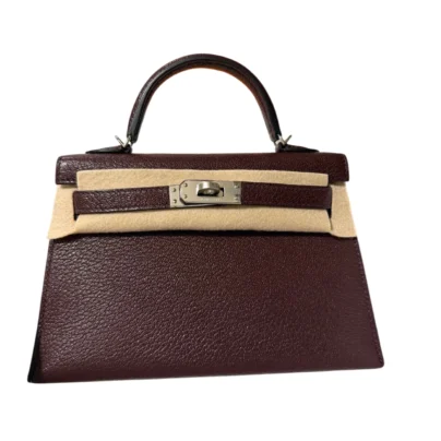 Hermès Kelly 20 Mini Sellier Rouge Chevre Palladium hardware