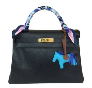 Hermès Kelly 32 Retourne Black Ardennes leather Gold hardware