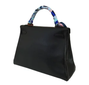 Hermès Kelly 32 Retourne Black Ardennes leather Gold hardware back