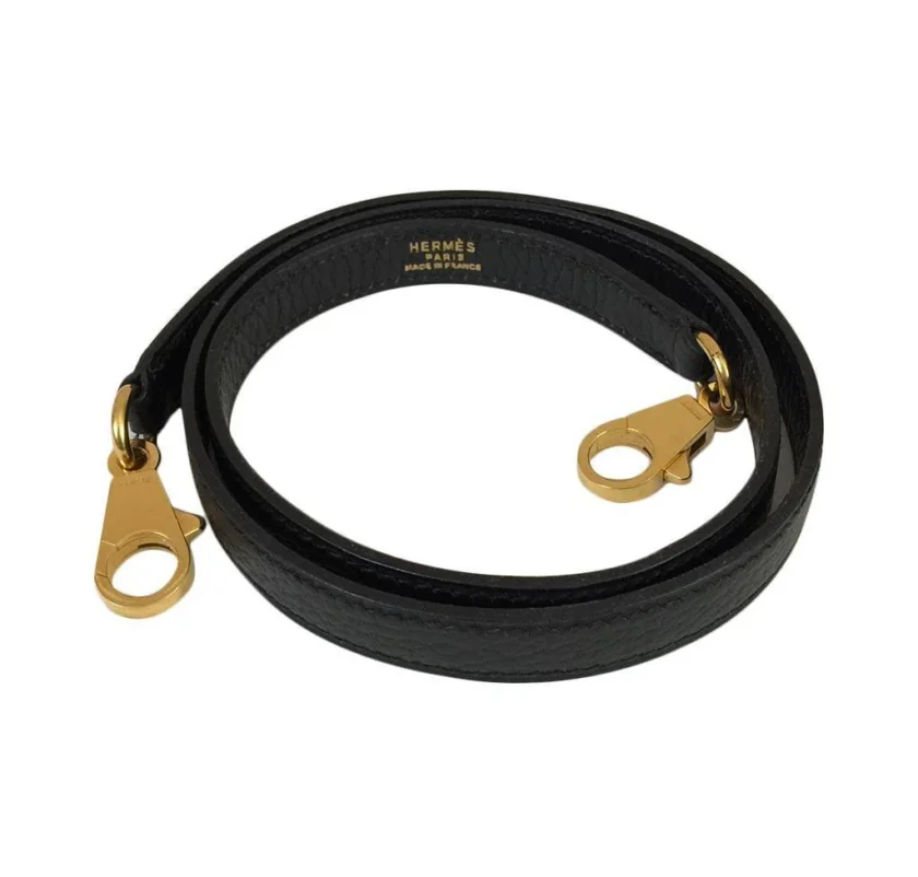 Hermès Kelly 32 Retourne Black Ardennes leather Gold hardware strap