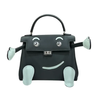Hermes Kelly Doll Vert Foncé Peppermint Swift Palladium Hardware