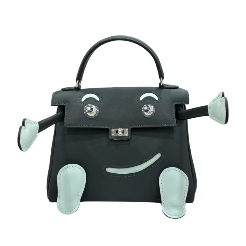 Hermes Kelly Doll Vert Foncé Peppermint Swift Palladium Hardware