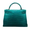 Hermès Malachite Matte Alligator Kelly Retourne 32 Palladium Hardware back