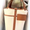 Hermes Picotin Cargo 18 Lock Ecru Toile Canvas Gold Swift leather Palladium Hardware