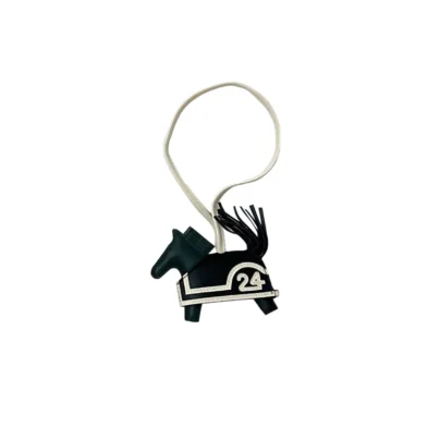 Hermes Rodeo Robeo 24 Grigri Bag Charm PM Vert Mangrove