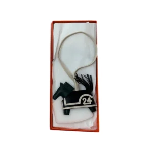 Hermes Rodeo Robeo 24 Grigri Bag Charm PM Vert Mangrove Black Craie