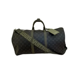 Louis Vuitton Keepall Bandoulière bag Khaki Green Monogram Eclipse canvas