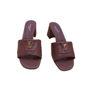 Louis Vuitton Mare Mules Bordeaux Ostrich Leather 1AKJ1A