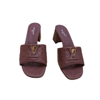 Louis Vuitton Mare Mules Bordeaux Ostrich Leather 1AKJ1A