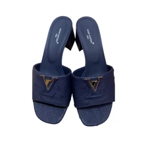 Louis Vuitton Mare Mules Indigo Blue Ostrich Leather