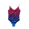 Louis Vuitton One Piece Monogram Blue Red Swimsuit