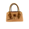 Miu Miu Aventure wicker top handle beige bag gold tone hardware