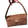 New Chanel Clutch With Chain Camel Suede Lambskin Gold Tone Hardware