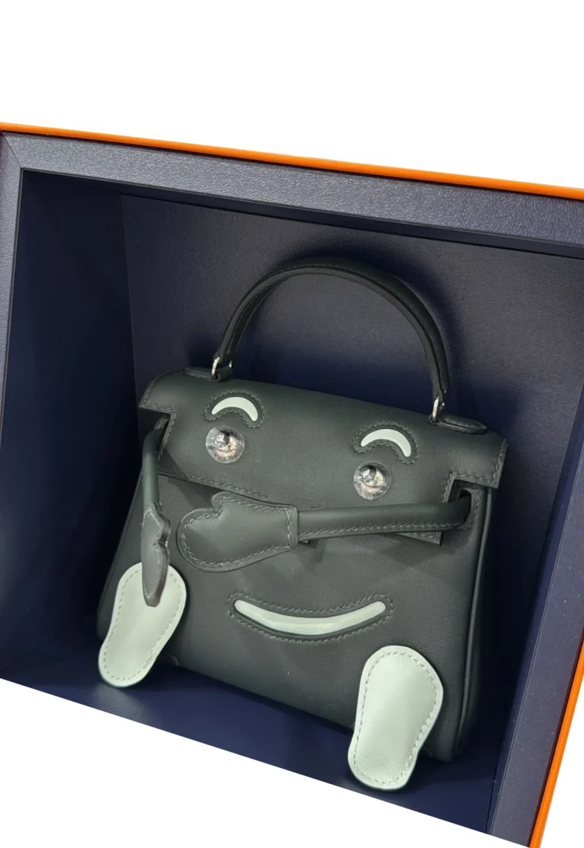 New Hermes Kelly Doll Quelle Idole Vert Foncé Peppermint Swift Palladium Hardware