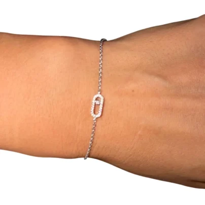 New Messika Move Uno Diamond Pavé Bracelet Mini Model 18k White Gold
