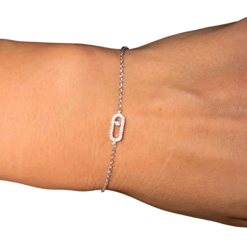 New Messika Move Uno Diamond Pavé Bracelet Mini Model 18k White Gold