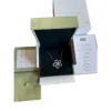 New Van Cleef & Arpels Flowerlace Diamonds 18k White Gold Pendant Necklace