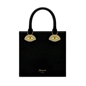 Schiaparelli Anatomical Bijoux Face Bag Dark Green Lambskin Gold hardware back