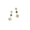 Van Cleef & Arpels Magic Alhambra 3 Motifs Earrings Mother of Pearl Onyx Yellow Gold