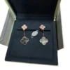 Van Cleef & Arpels Magic Alhambra Diamond Mother of Pearl Earrings