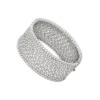 Van Cleef & Arpels Perlée Diamonds White Gold Cuff Medium Bracelet