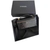 2026 Chanel Crocodile Embossed Black Leather Vanity Bag with chain