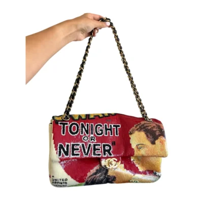 2026 Metiers D'art Chanel Tonight or Never Sequins Maxi Flap Red Multicolour and Gold tone Hardware