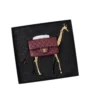 2026 New Chanel Giraffe Flap Bag Metiers D'Art Burgundy Leather Gold tone Metal Hardware